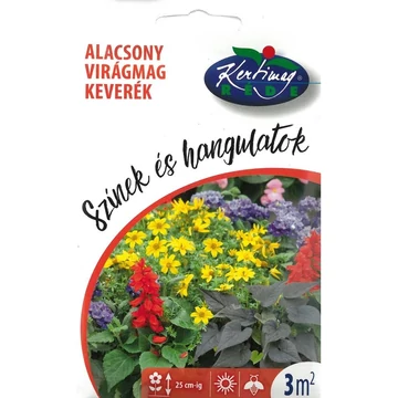 Alacsony virágmag keverék csomagolás eleje Alacsony virágmag keverék csomagolás eleje