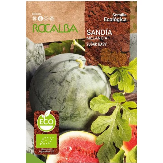 Görögdinnye Sugar Baby (ECO) Rocalba vetőmag csomagolásának eleje
